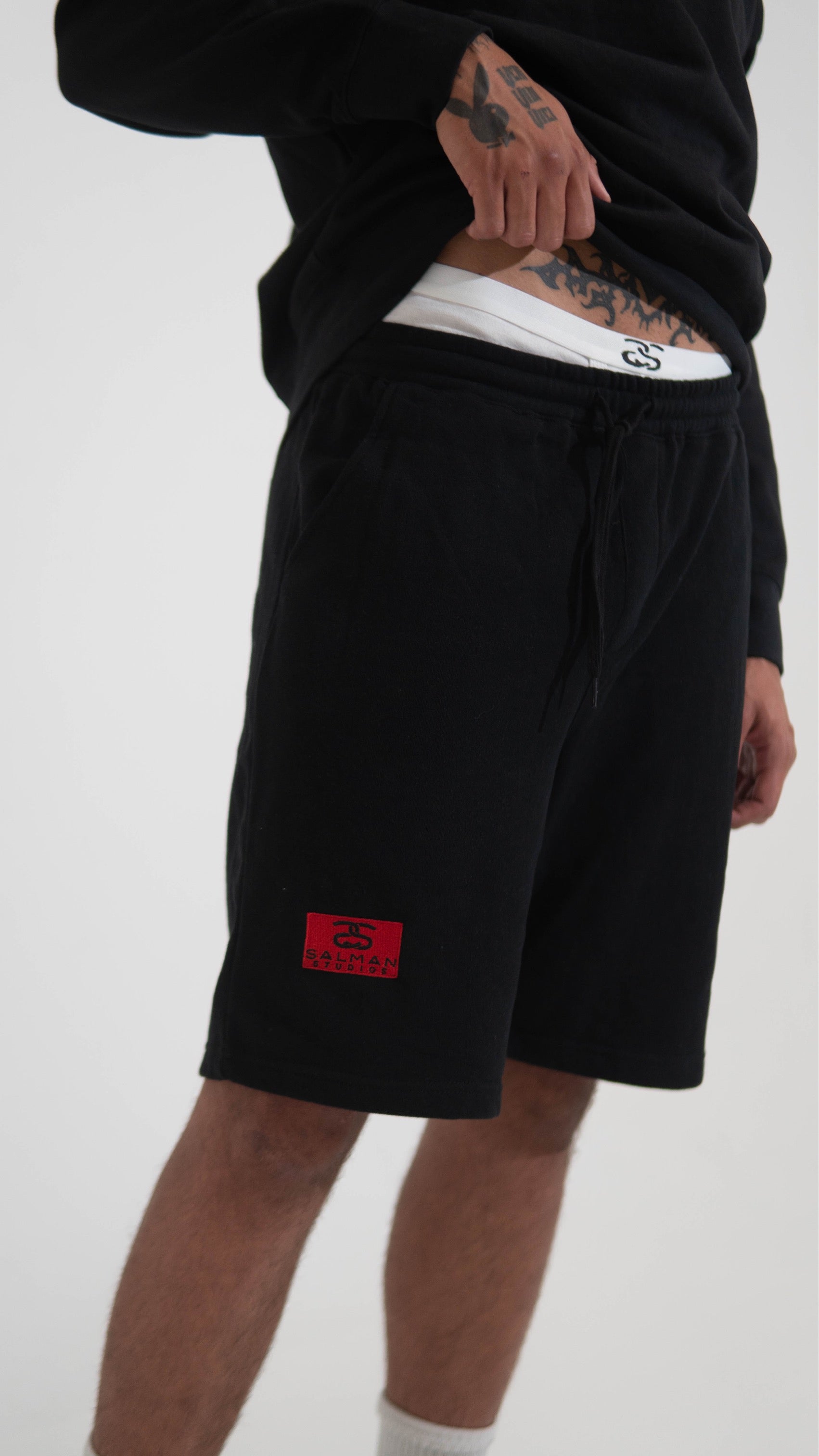 Premium Studio Fleece Shorts (Black)